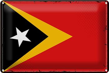 Drapeau en étain du Timor oriental, 30x20cm, drapeau rétro du Timor oriental 1