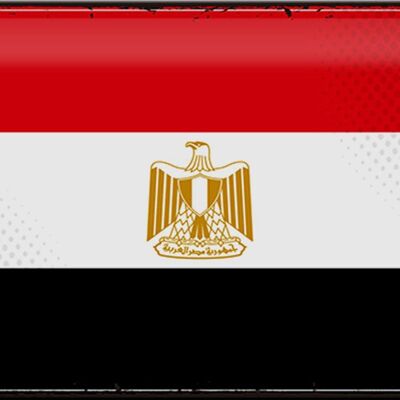 Cartel de chapa Bandera de Egipto 30x20cm Bandera Retro de Egipto