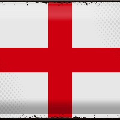 Cartel de chapa Bandera de Inglaterra 30x20cm Bandera Retro de Inglaterra