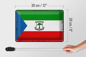 Drapeau en étain de la Guinée équatoriale, 30x20cm, drapeau rétro 4