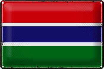 Drapeau en étain de la Gambie, 30x20cm, drapeau rétro de la Gambie 1