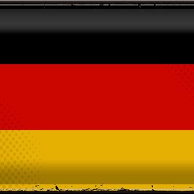 Blechschild Flagge Deutschland 30x20cm Retro Flag Germany
