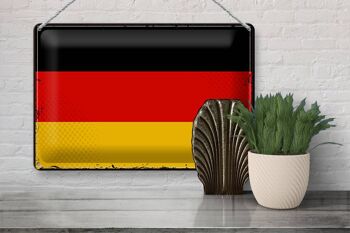 Drapeau en étain de l'allemagne, 30x20cm, drapeau rétro de l'allemagne 3