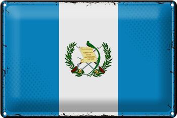 Drapeau en étain du Guatemala, 30x20cm, drapeau rétro du Guatemala 1
