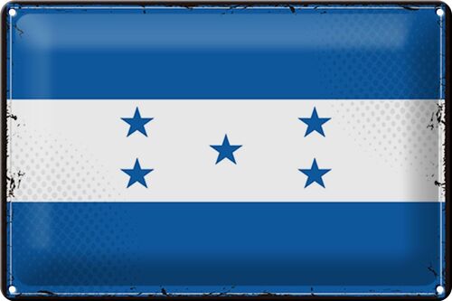 Blechschild Flagge Hondura 30x20cm Retro Flag of Honduras