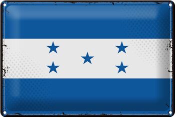 Drapeau en étain du Honduras, 30x20cm, drapeau rétro du Honduras 1