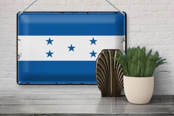 Drapeau en étain du Honduras, 30x20cm, drapeau rétro du Honduras 3