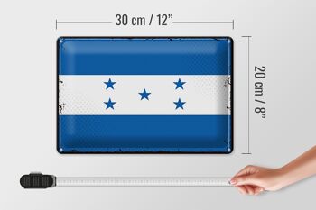 Drapeau en étain du Honduras, 30x20cm, drapeau rétro du Honduras 4