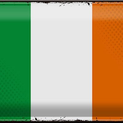 Blechschild Flagge Irland 30x20cm Retro Flag of Ireland
