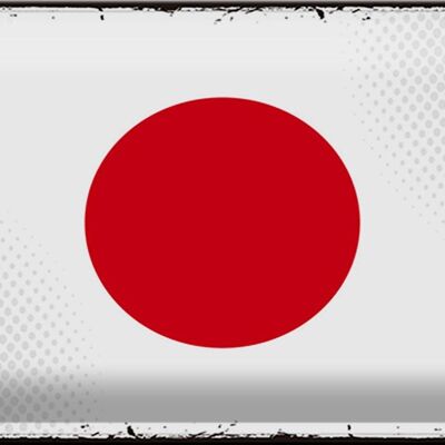 Blechschild Flagge Japan 30x20cm Retro Flag of Japan