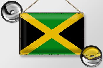 Drapeau en étain de la Jamaïque, 30x20cm, drapeau rétro de la Jamaïque 2