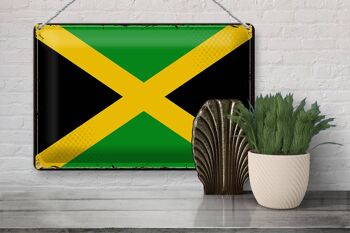 Drapeau en étain de la Jamaïque, 30x20cm, drapeau rétro de la Jamaïque 3