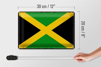 Drapeau en étain de la Jamaïque, 30x20cm, drapeau rétro de la Jamaïque 4