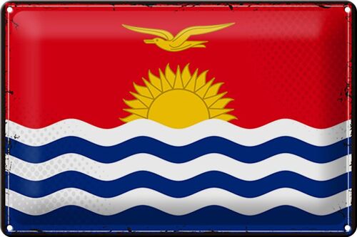 Blechschild Flagge Kiribati 30x20cm Retro Flag of Kiribati
