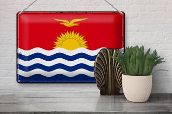 Drapeau en étain de Kiribati, 30x20cm, drapeau rétro de Kiribati 3