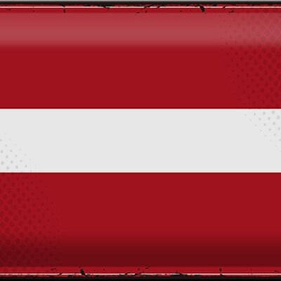 Blechschild Flagge Lettland 30x20cm Retro Flag of Latvia