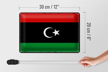 Drapeau en étain de la Libye, 30x20cm, drapeau rétro de la Libye 4