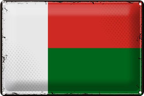 Blechschild Flagge Madagaskar 30x20cm Retro Madagascar
