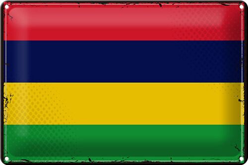 Blechschild Flagge Mauritius 30x20cm Retro Flag Mauritius