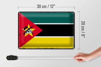 Drapeau en étain du Mozambique, 30x20cm, drapeau rétro du Mozambique 4