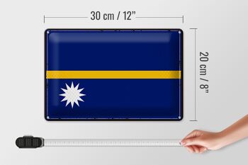 Drapeau en étain de Nauru, 30x20cm, drapeau rétro de Nauru 4