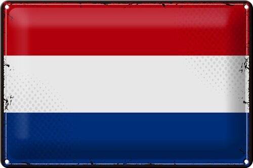 Blechschild Flagge Niederlande 30x20cm Retro Netherlands