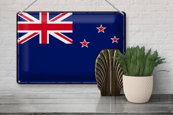 Signe en étain drapeau de nouvelle-zélande, 30x20cm, rétro, nouvelle-zélande 3