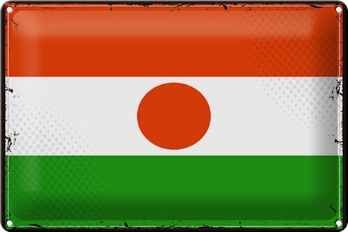 Blechschild Flagge Niger 30x20cm Retro Flag of Niger