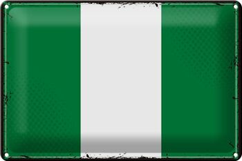Drapeau en étain du Nigeria, 30x20cm, drapeau rétro du Nigeria 1