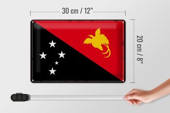 Signe en étain drapeau papouasie-nouvelle-guinée, 30x20cm, rétro, nouvelle-guinée 4