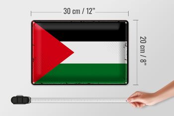 Signe en étain drapeau Palestine 30x20cm drapeau rétro Palestine 4