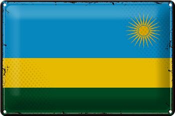 Drapeau en étain du Rwanda, 30x20cm, drapeau rétro du Rwanda 1