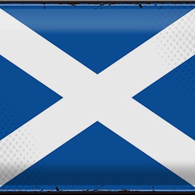 Cartel de chapa Bandera de Escocia 30x20cm Bandera Retro Escocia