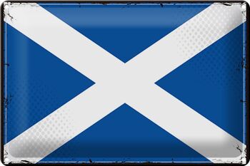 Drapeau de l'Écosse en étain, 30x20cm, drapeau rétro de l'Écosse 1