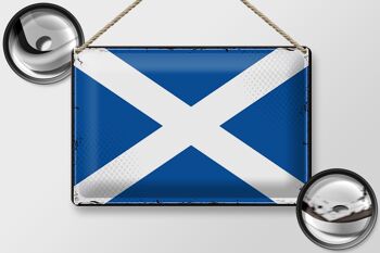 Drapeau de l'Écosse en étain, 30x20cm, drapeau rétro de l'Écosse 2