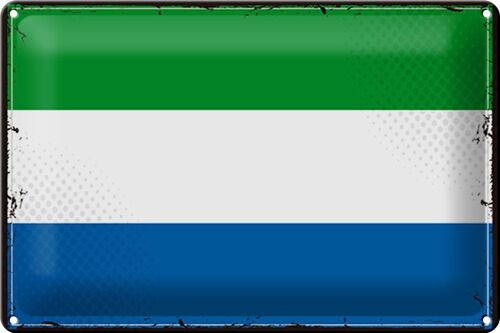 Blechschild Flagge Sierra Leone 30x20cm Retro Sierra Leone