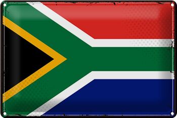 Signe en étain drapeau afrique du sud 30x20cm rétro afrique du sud 1