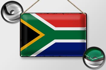 Signe en étain drapeau afrique du sud 30x20cm rétro afrique du sud 2