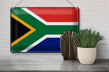 Signe en étain drapeau afrique du sud 30x20cm rétro afrique du sud 3