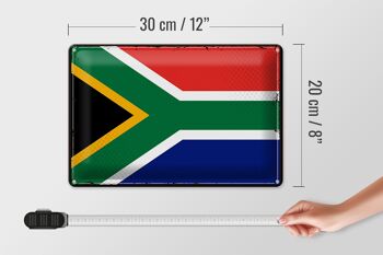 Signe en étain drapeau afrique du sud 30x20cm rétro afrique du sud 4