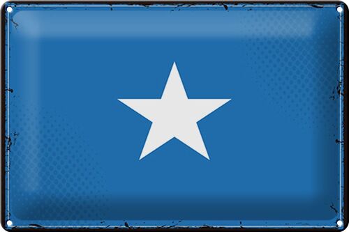 Blechschild Flagge Somalia 30x20cm Retro Flag of Somalia