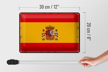 Drapeau de l'espagne en étain, 30x20cm, drapeau rétro de l'espagne 4