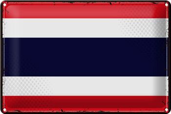 Drapeau en étain de la thaïlande, 30x20cm, drapeau rétro de la thaïlande 1