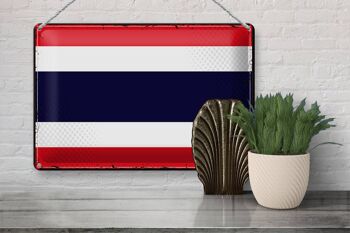 Drapeau en étain de la thaïlande, 30x20cm, drapeau rétro de la thaïlande 3