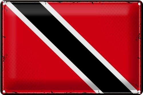 Blechschild Flagge Trinidad und Tobagos 30x20cm Retro Flag