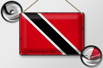 Drapeau en étain de trinité-et-Tobago, 30x20cm, drapeau rétro 2