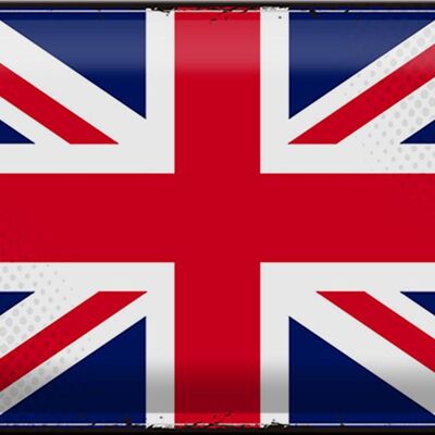 Cartel de chapa Bandera Union Jack 30x20cm Retro Reino Unido