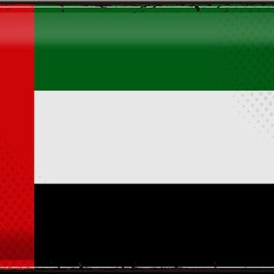 Blechschild Flagge Arabische Emirate 30x20cm Retro Flag