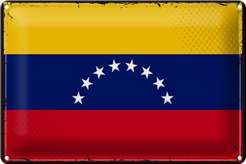 Blechschild Flagge Venezuela 30x20cm Retro Flag Venezuela