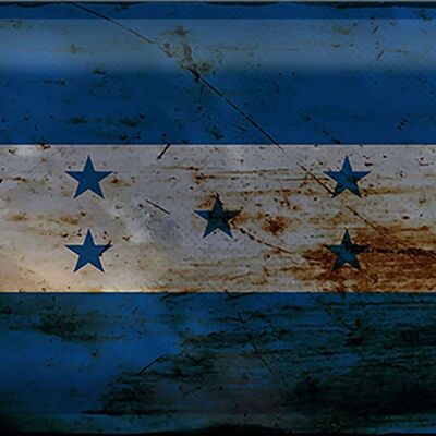 Blechschild Flagge Hondura 30x20cm Flag of Honduras Rost